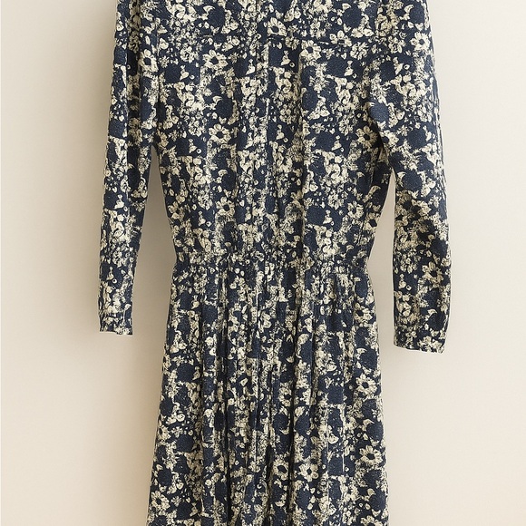 Paul & Joe Navy and Cream Floral Long Sleeve Dress - Picture 1 of 3